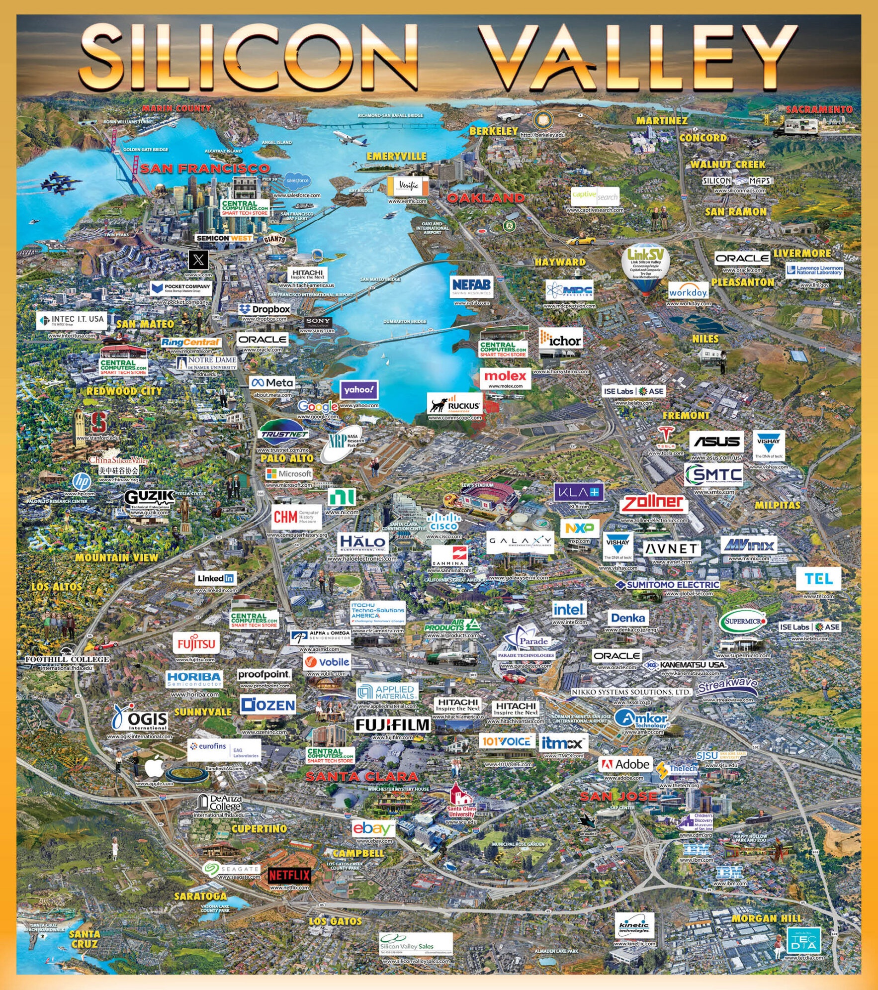 Silicon Valley Map